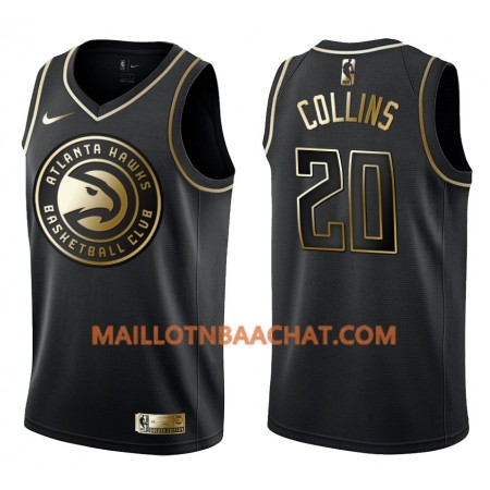 Maillot NBA Atlanta Hawks John Collins 20 Nike Noir Golden Edition Swingman - Homme Maillot NBA Atlanta Hawks John Collins 20 Nike Noir Golden Edition Swingman - Homme